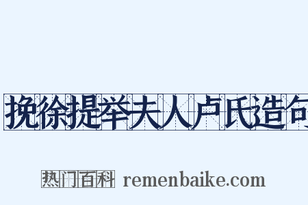 挽徐提举夫人卢氏造句是什么意思的图片